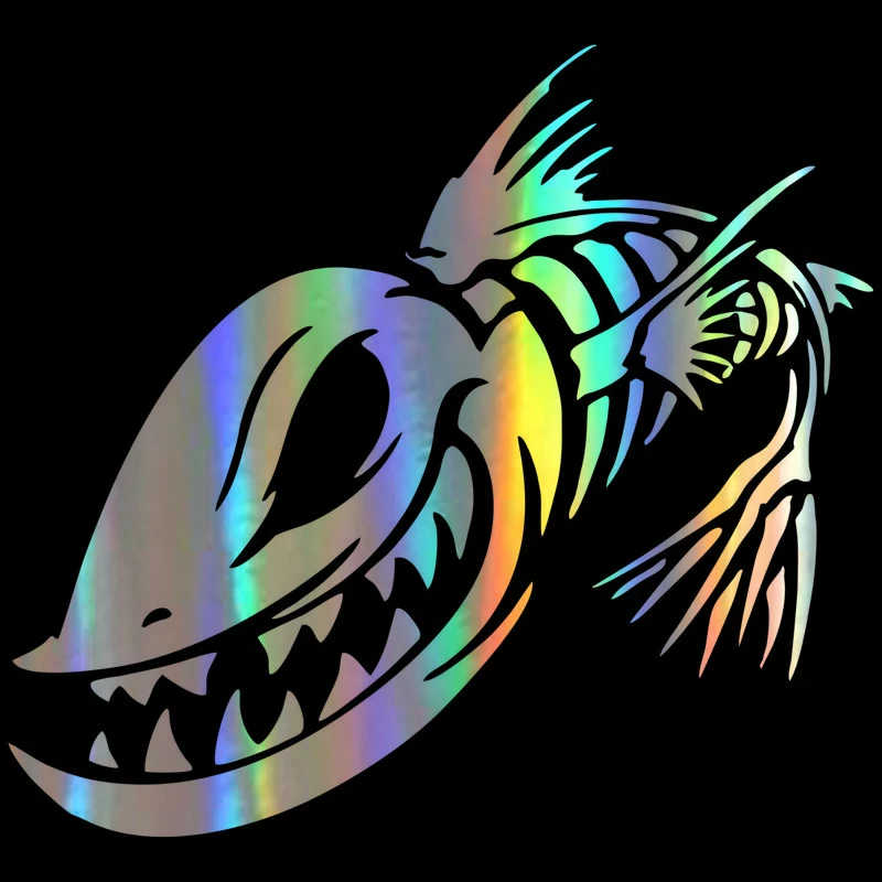 3D Printing Lure - Car Sticker Vinyl Fish Skeleton Skull