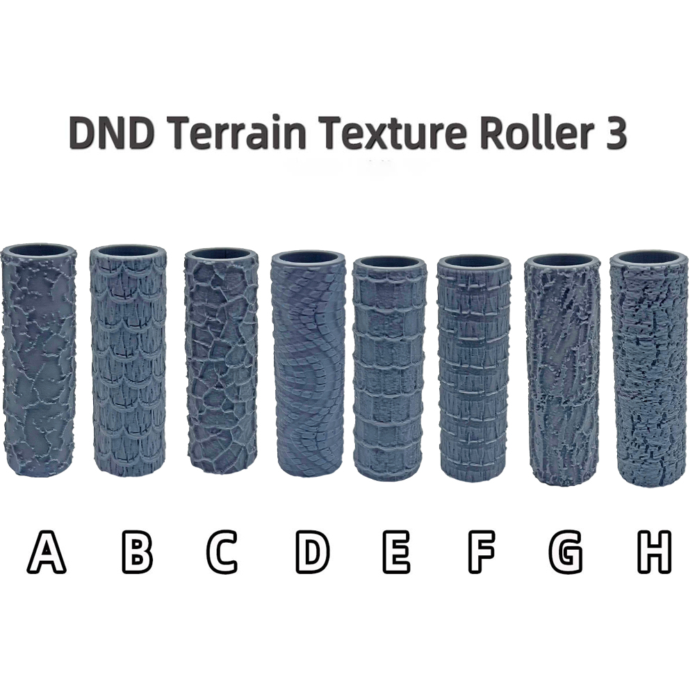 3D Printing Concrete - Clay Polymer Texture Roller Wargaming Base