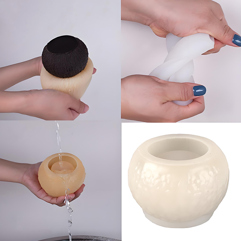 3D Printing Concrete - 3D Simulation Coconut Silicone Mold Aromatherapy