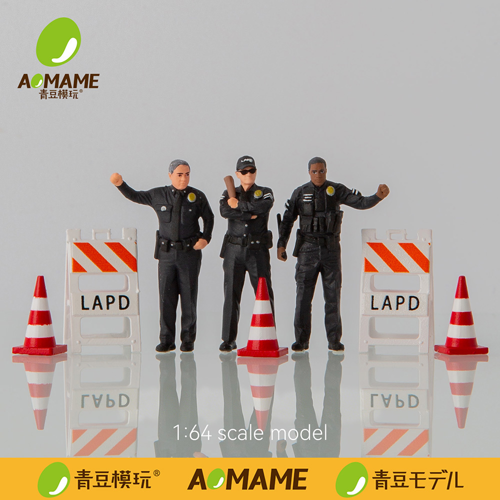 3D Printing Diecast Cars - 1/64 LAPD Police Set Resin Figures,
