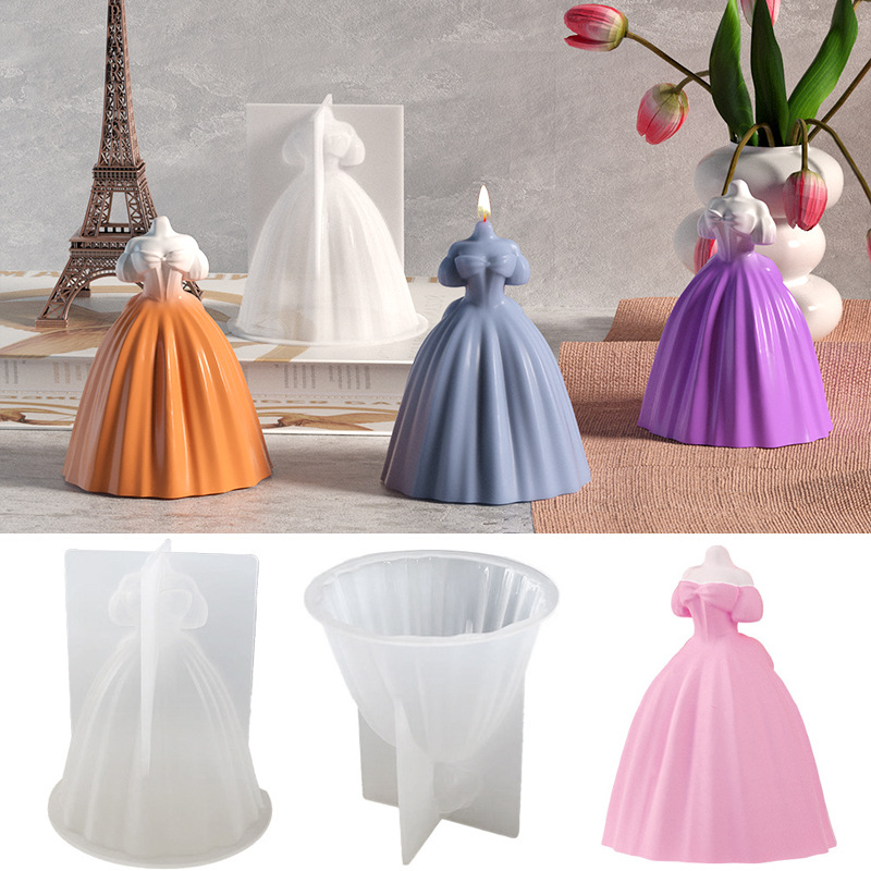 3D Printing Concrete - Bride Silicone Candle Mold 3D Wedding