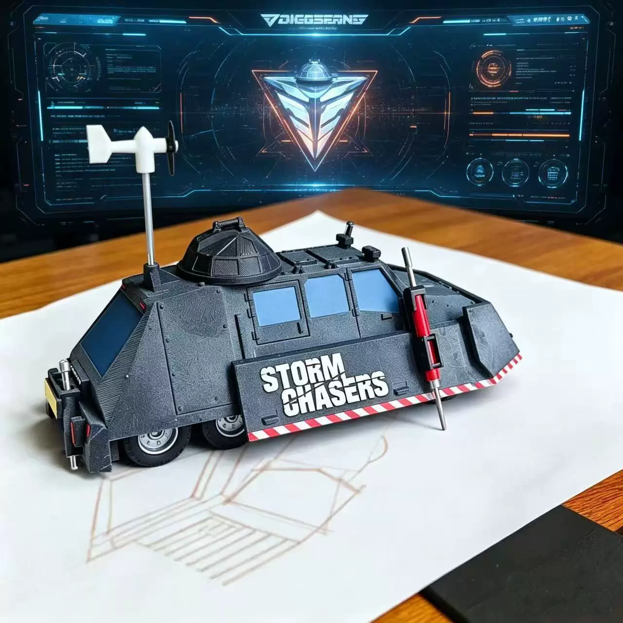Storm Chaser TIV2 Tornado Inte - 3D Printing Diecast Cars 评论和价格