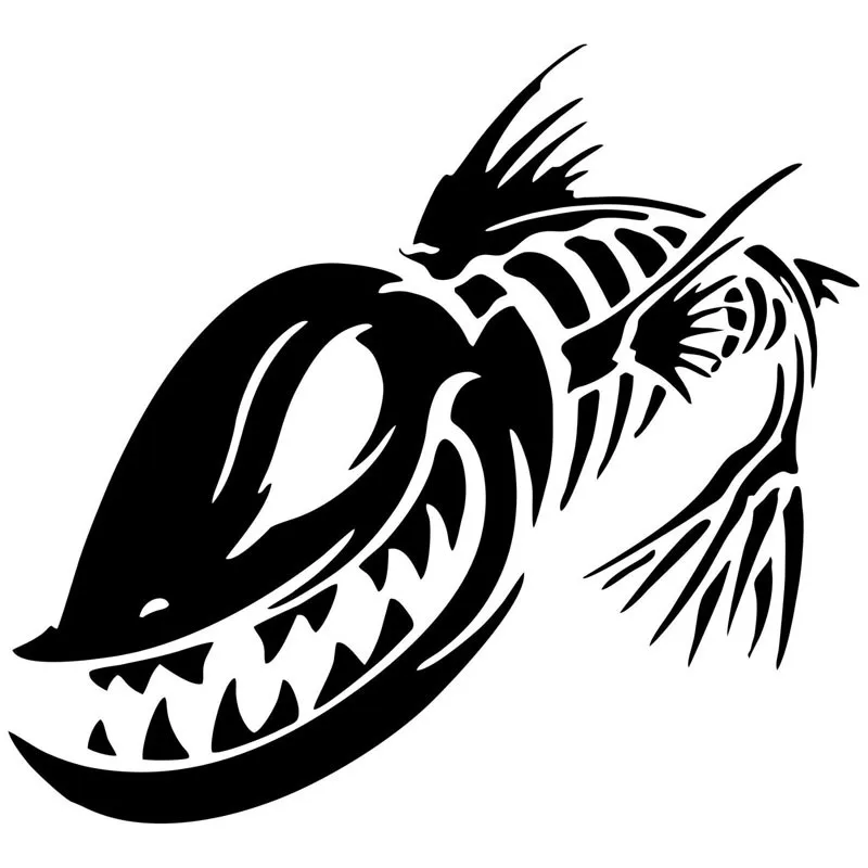 Car Sticker Vinyl Fish Skeleto - 3D Printing Lure 评论和价格