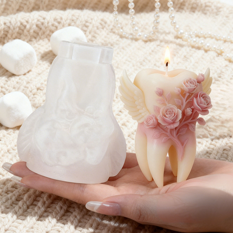 Wings Tooth Candle Silicone Mo - 3D Printing Concrete 评论和价格