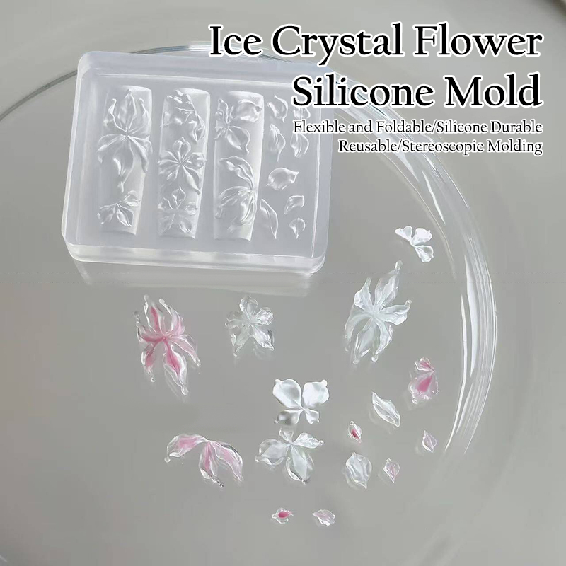 ~1Pc 3D Ice Crystal Flower Ice - 3D Printing Nails 评论和价格