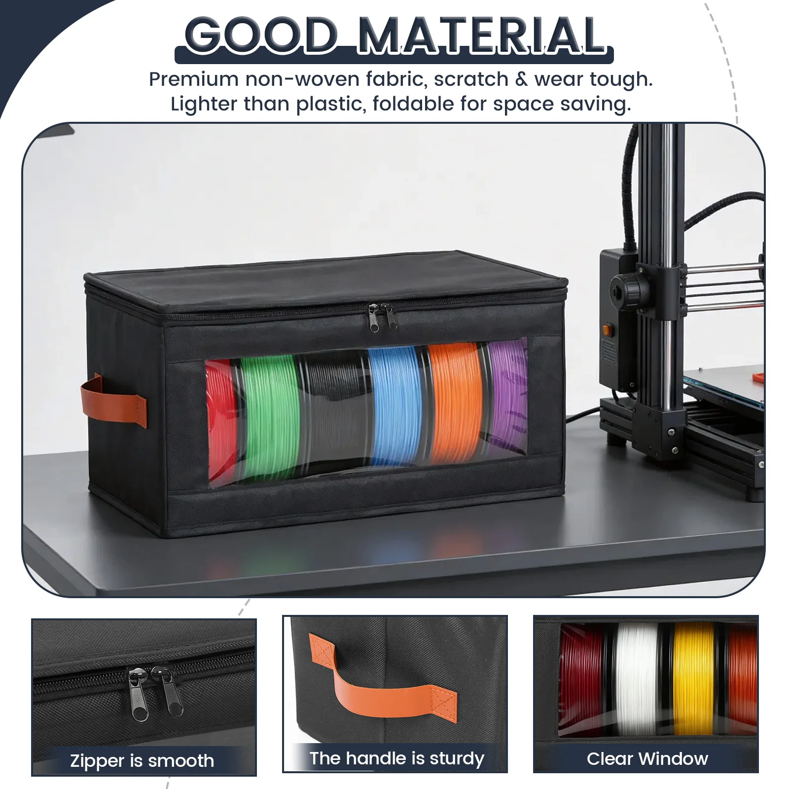 4Pcs Filament Storage Box Larg - 3D Printing Deck Box 评论和价格