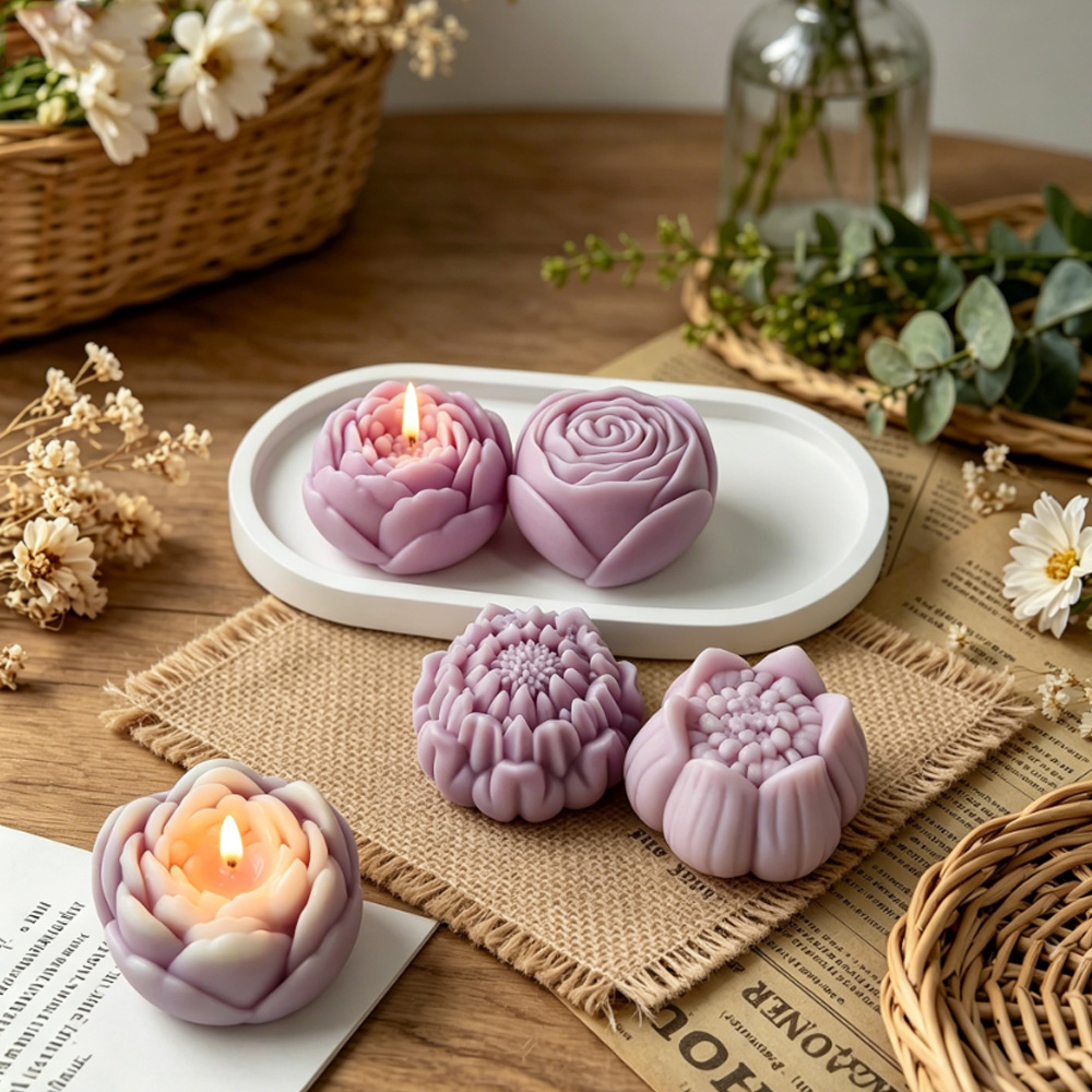 3D Flower Silicone Mold Peony  - 3D Printing Concrete 评论和价格