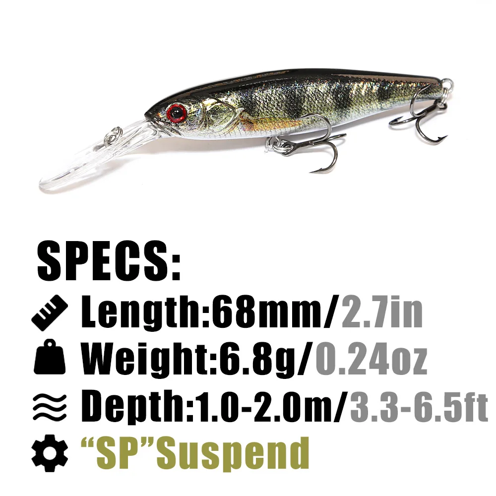 B&U  68mm 3D Printing Shad Sus - 3D Printing Lure 评论和价格