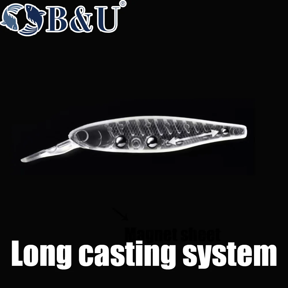 B&U  68mm 3D Printing Shad Sus - 3D Printing Lure 评论和价格