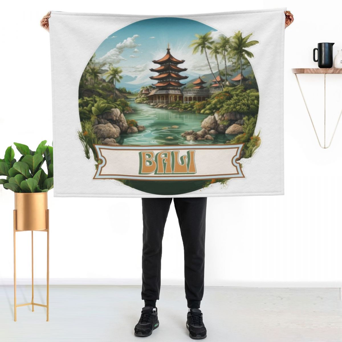 Bali Indonesia Throw Blanket W - 3D Printing Indonesia 评论和价格