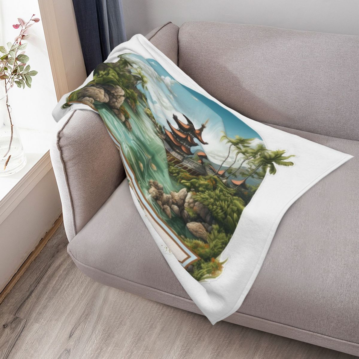 Bali Indonesia Throw Blanket W - 3D Printing Indonesia 评论和价格