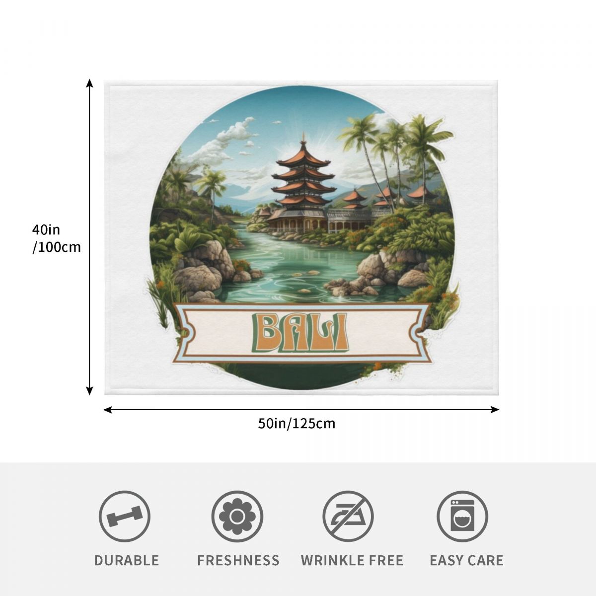 Bali Indonesia Throw Blanket W - 3D Printing Indonesia 评论和价格