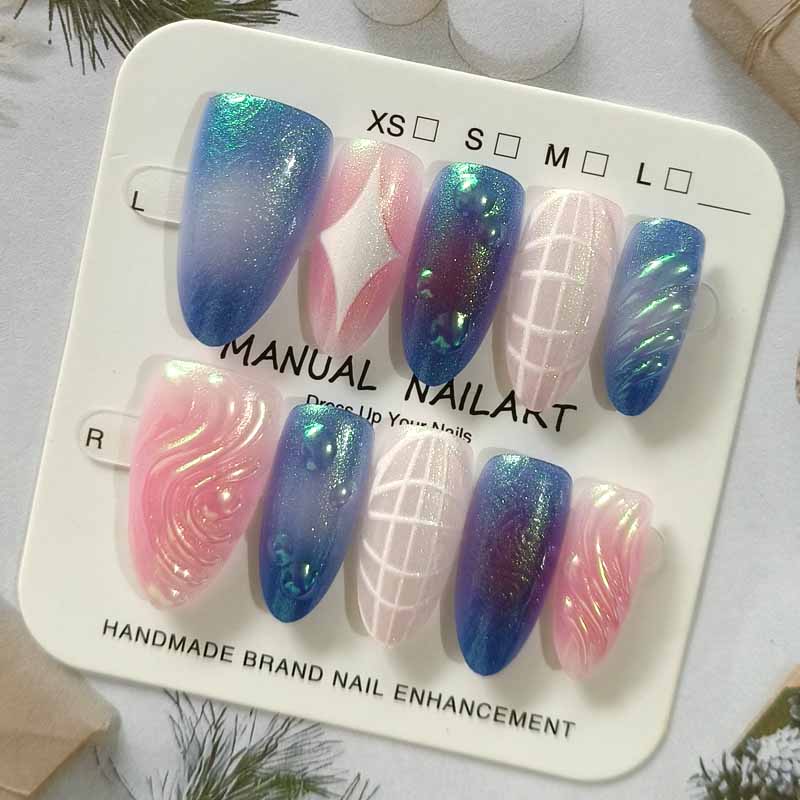 10Pcs Sparkling Cat Eye Wearin - 3D Printing Nails 评论和价格