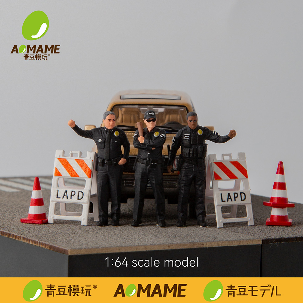 1/64 LAPD Police Set Resin Fig - 3D Printing Diecast Cars 评论和价格