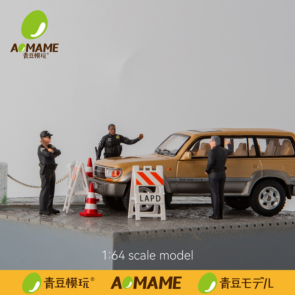 1/64 LAPD Police Set Resin Fig - 3D Printing Diecast Cars 评论和价格