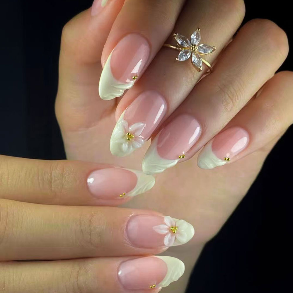 24pcs Almond 3d gel nails Whal - 3D Printing Nails 评论和价格