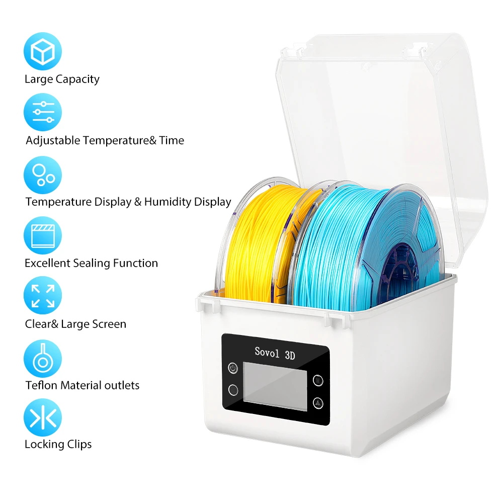 Sovol 2 Rolls Filament Dehydra - 3D Printing Deck Box 评论和价格