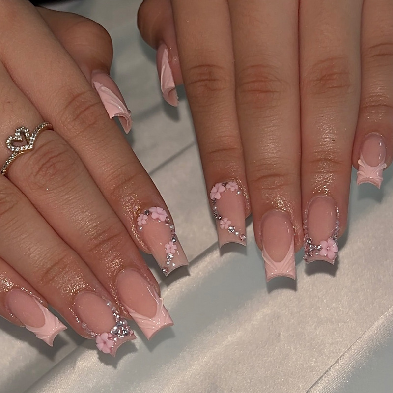 24pcs Y2K Sweet Cool Square Pr - 3D Printing Nails 评论和价格